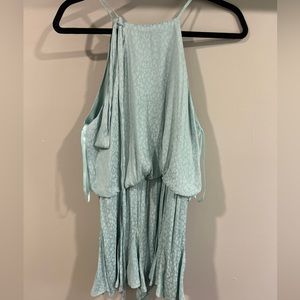 SHE + SKY Blue Cheetah Dress, Sleeveless, Size Small, like new